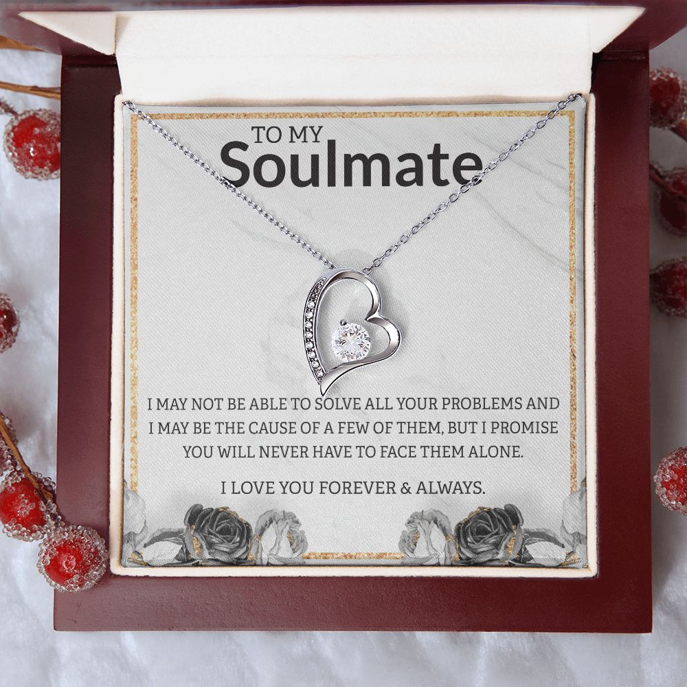 To My Soulmate Roses White BG