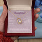 To My Beautiful Daughter Ring with Flowers LightPurple BG