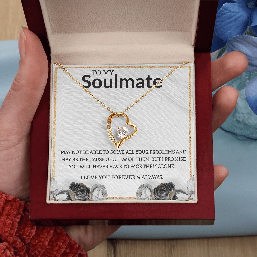 To My Soulmate Roses White BG