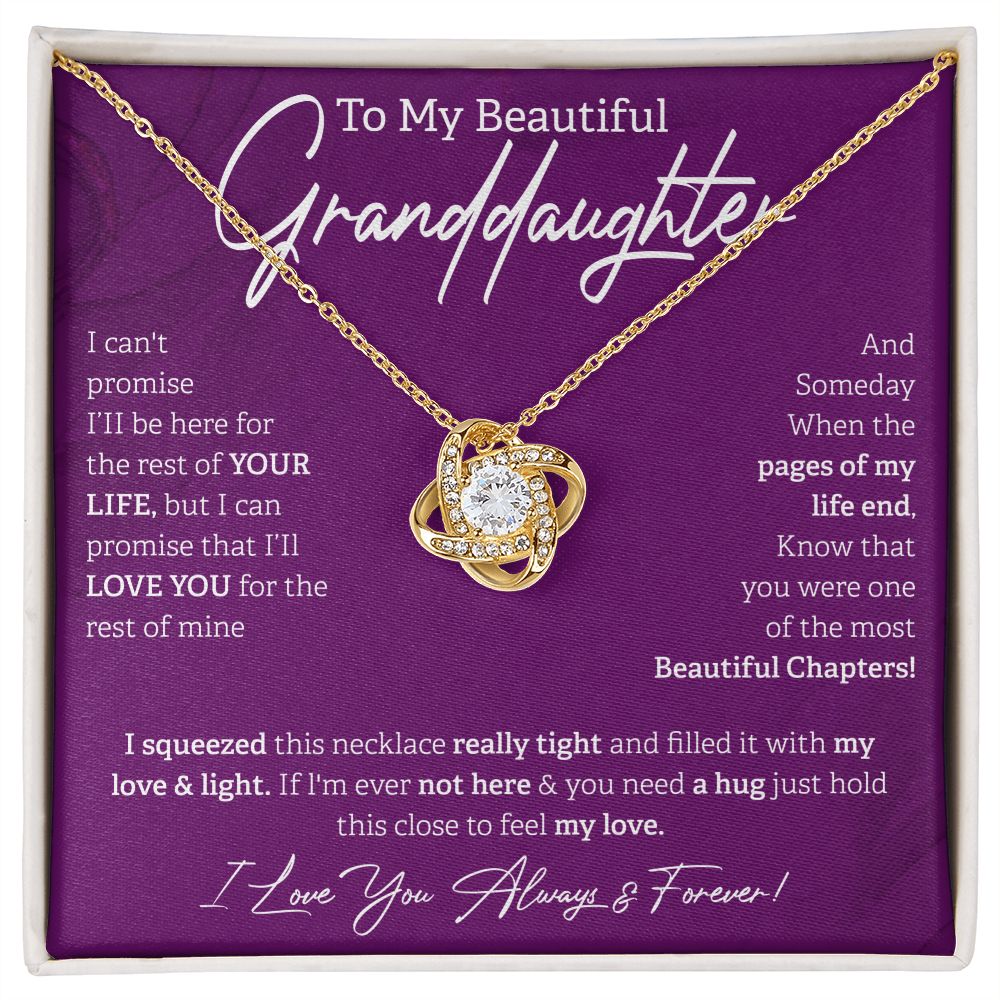 To My Beautiful Granddaughter Always & Forever Purple BG