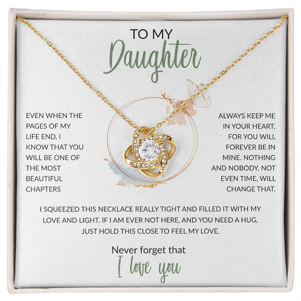 To My Daughter Butterfly White BG
