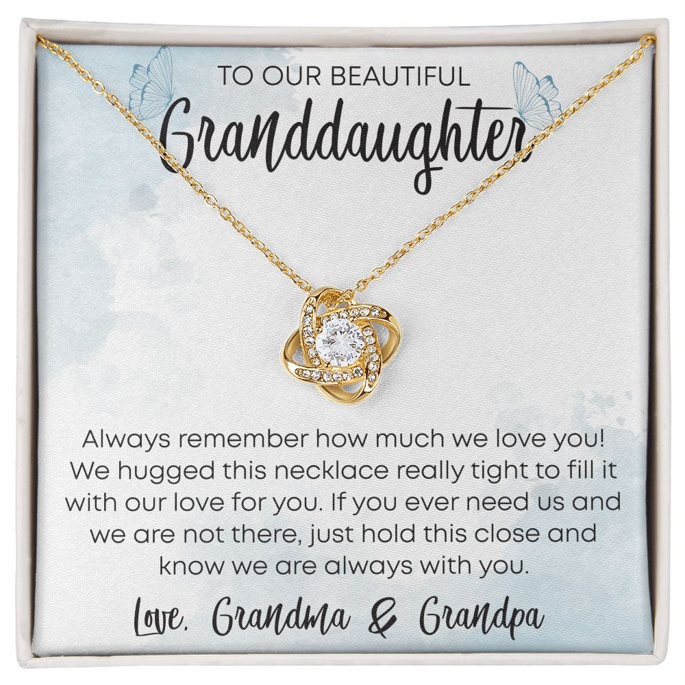 To Our Beautiful Granddaughter Butterflies White BG