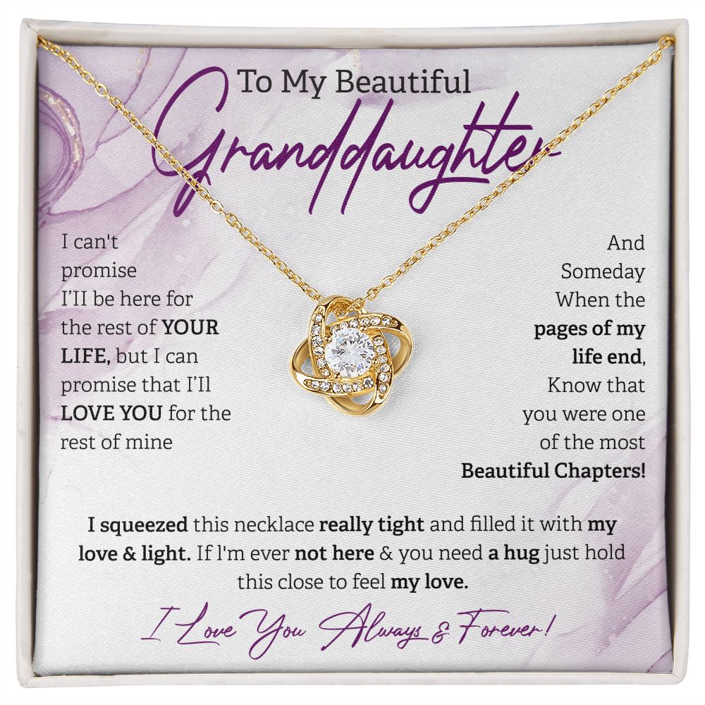 To My Beautiful Granddaughter Always & Forever White BG