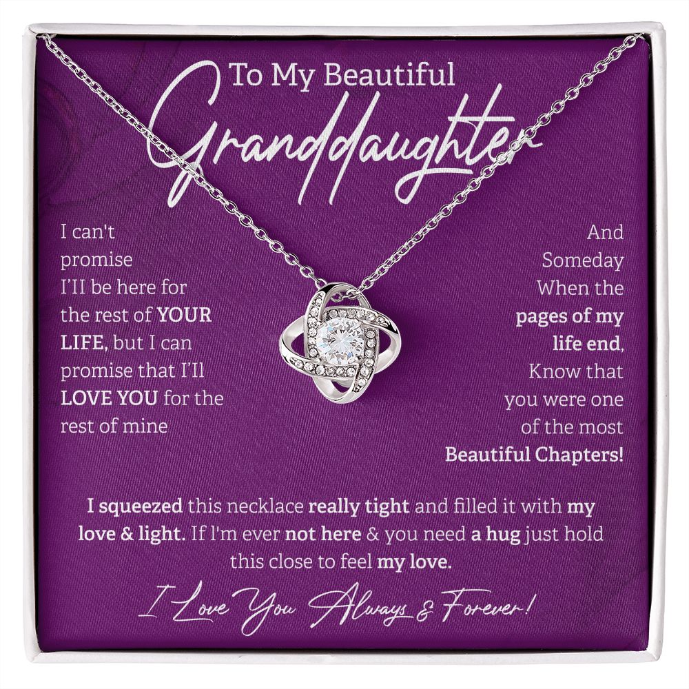To My Beautiful Granddaughter Always & Forever Purple BG