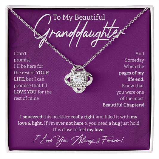 To My Beautiful Granddaughter Always & Forever Purple BG