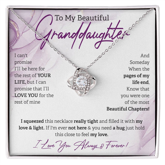 To My Beautiful Granddaughter Always & Forever White BG