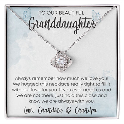 To Our Beautiful Granddaughter Butterflies White BG