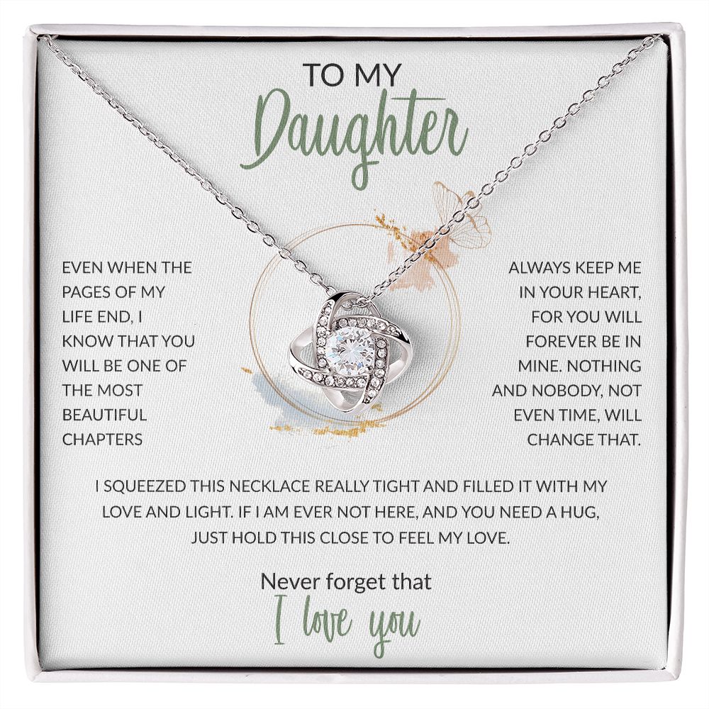 To My Daughter Butterfly White BG