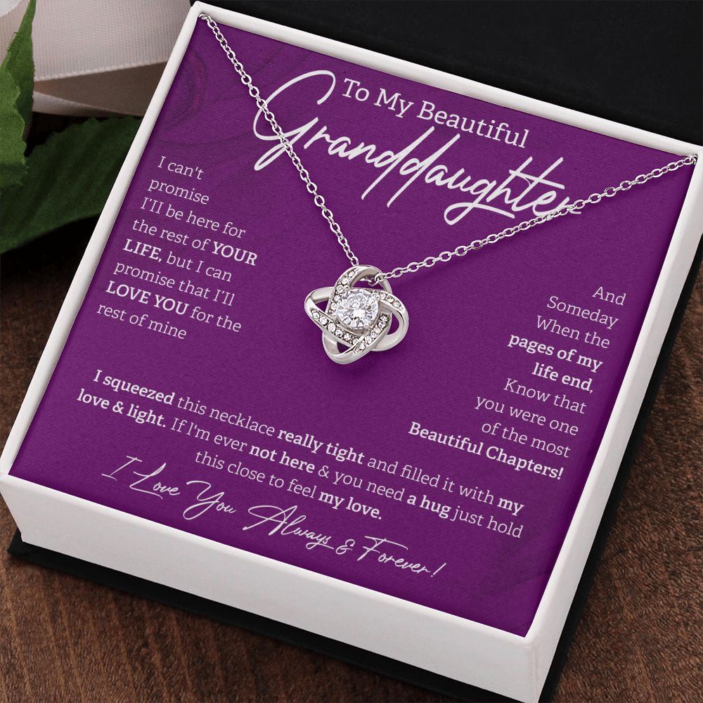 To My Beautiful Granddaughter Always & Forever Purple BG