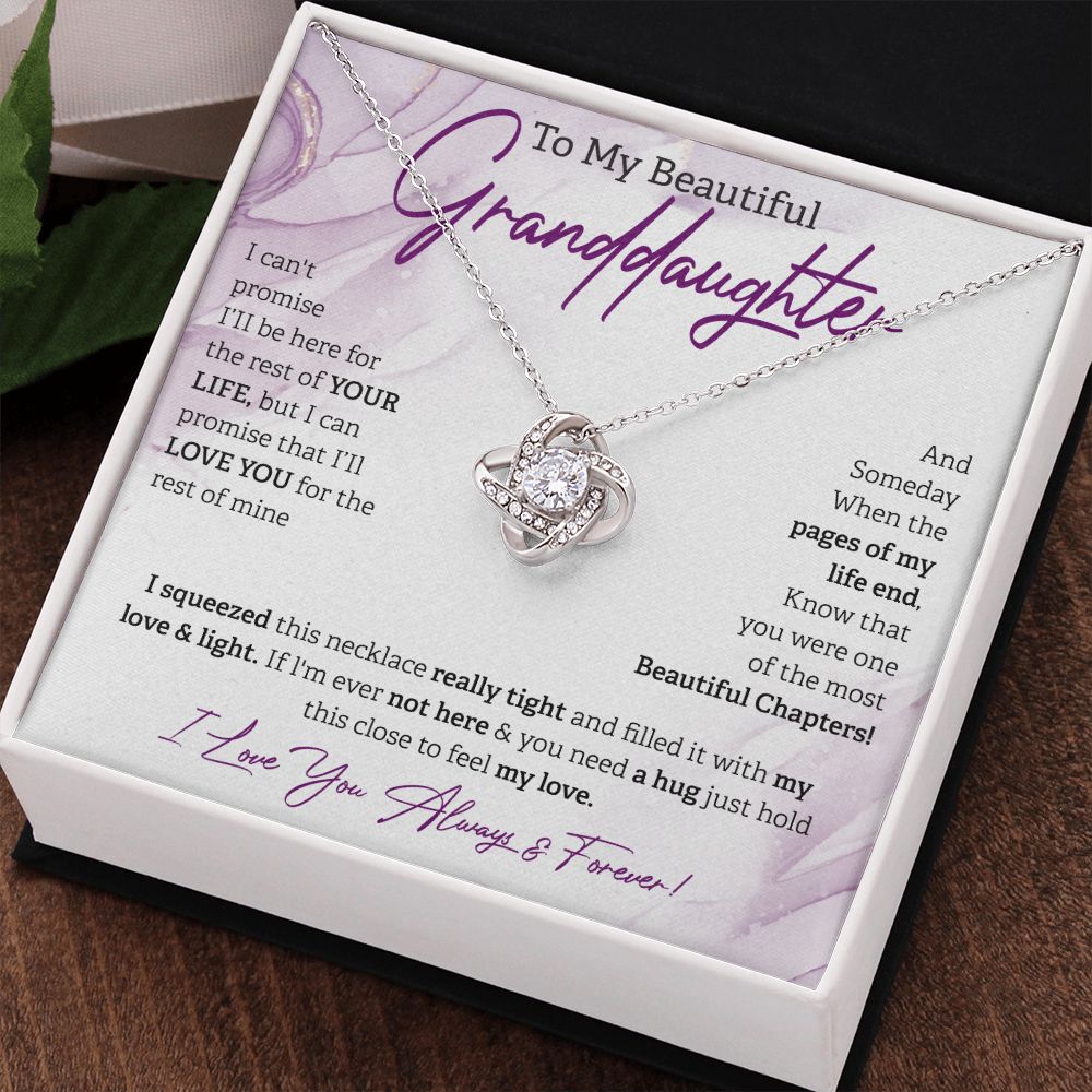 To My Beautiful Granddaughter Always & Forever White BG