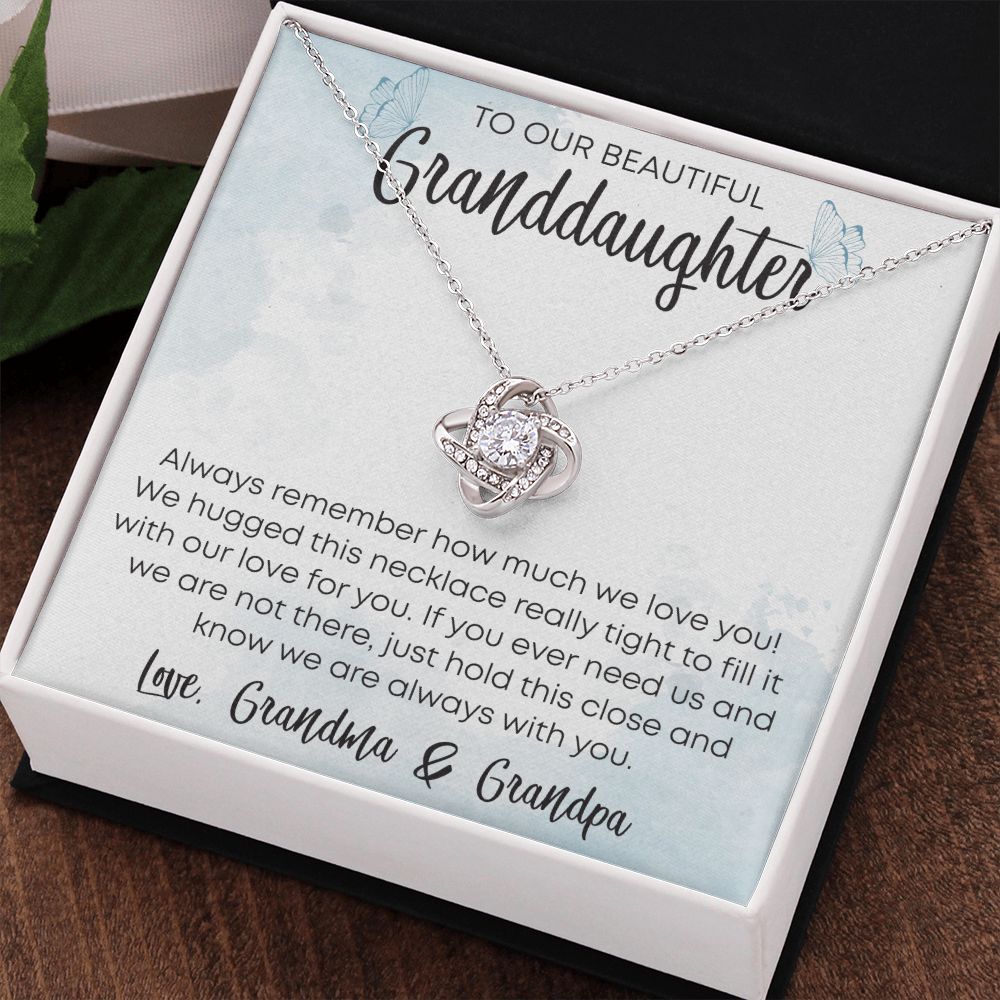 To Our Beautiful Granddaughter Butterflies White BG