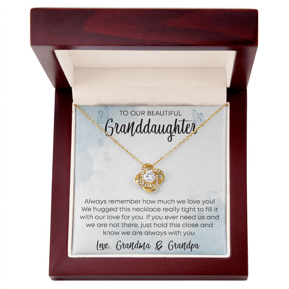 To Our Beautiful Granddaughter Butterflies White BG
