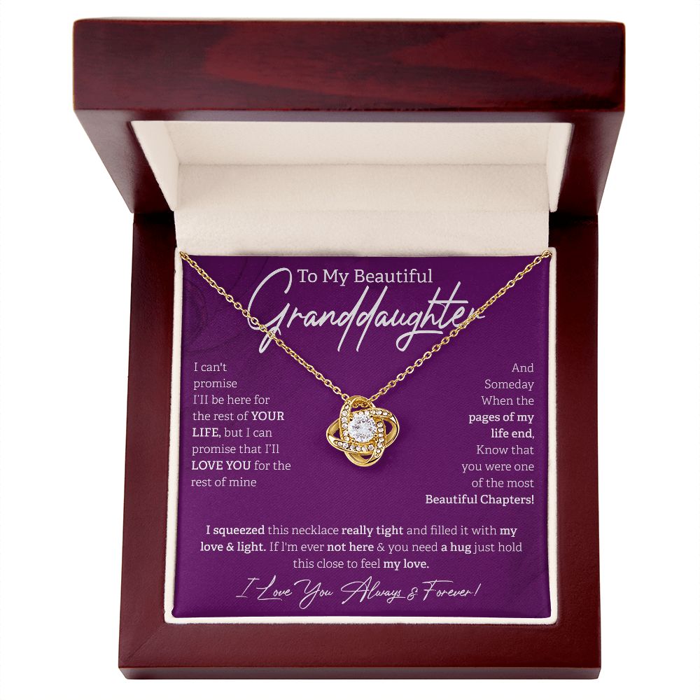 To My Beautiful Granddaughter Always & Forever Purple BG