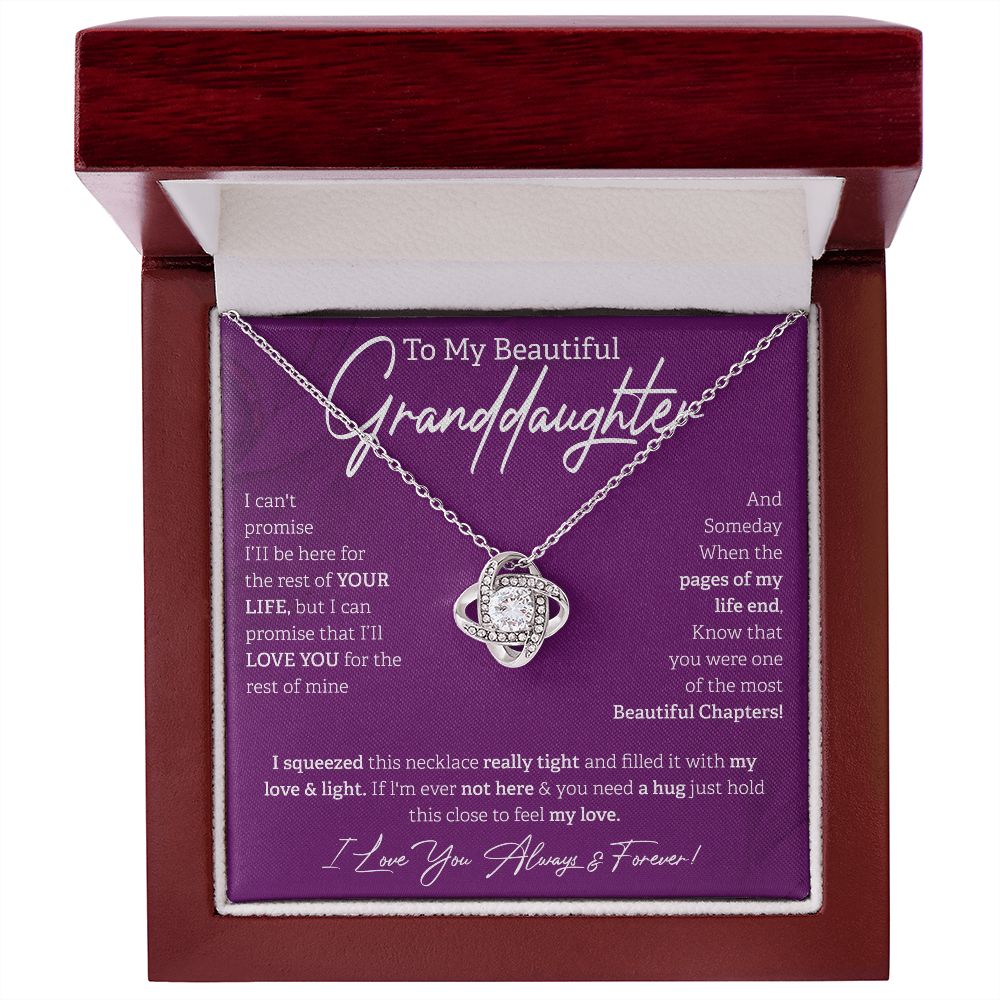 To My Beautiful Granddaughter Always & Forever Purple BG