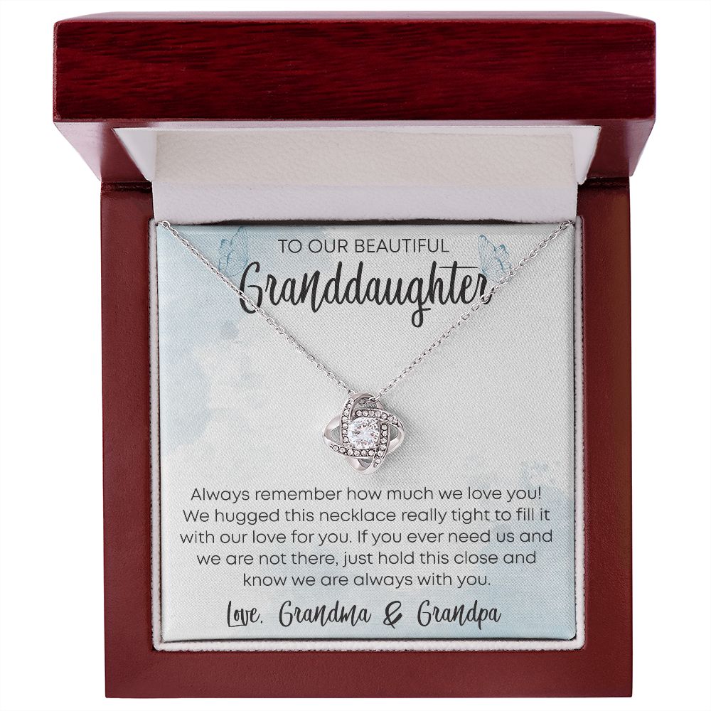 To Our Beautiful Granddaughter Butterflies White BG