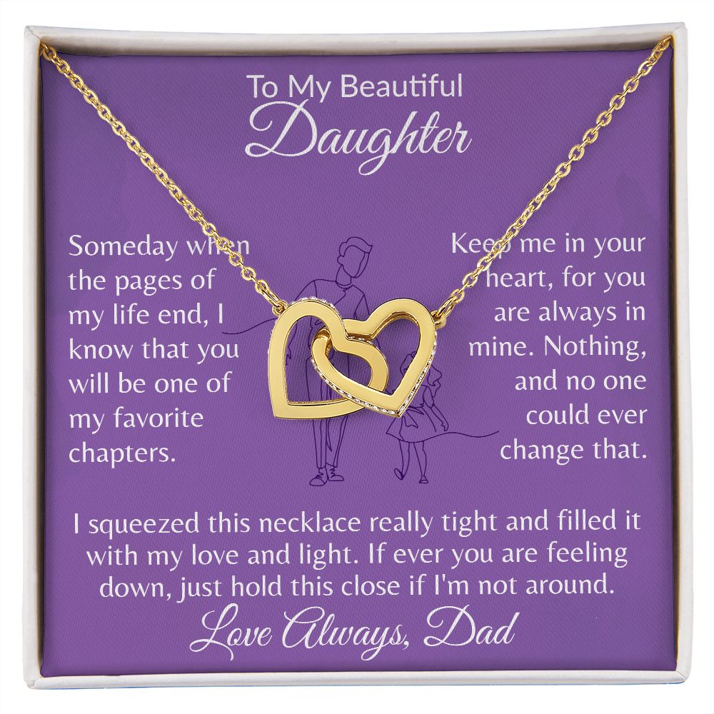 To My Beautiful Daughter Ring Drawing Purple BG