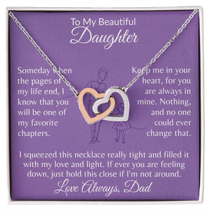 To My Beautiful Daughter Ring Drawing Purple BG