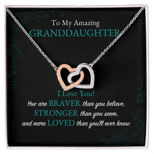 To My Amazing Granddaughter Black BG