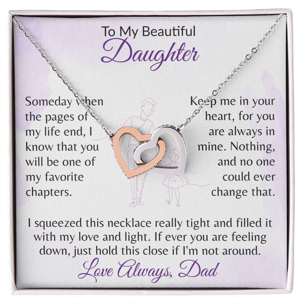 To My Beautiful Daughter Ring Drawing White BG