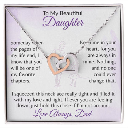 To My Beautiful Daughter Ring Drawing White BG