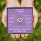 To My Beautiful Daughter Ring Drawing Purple BG