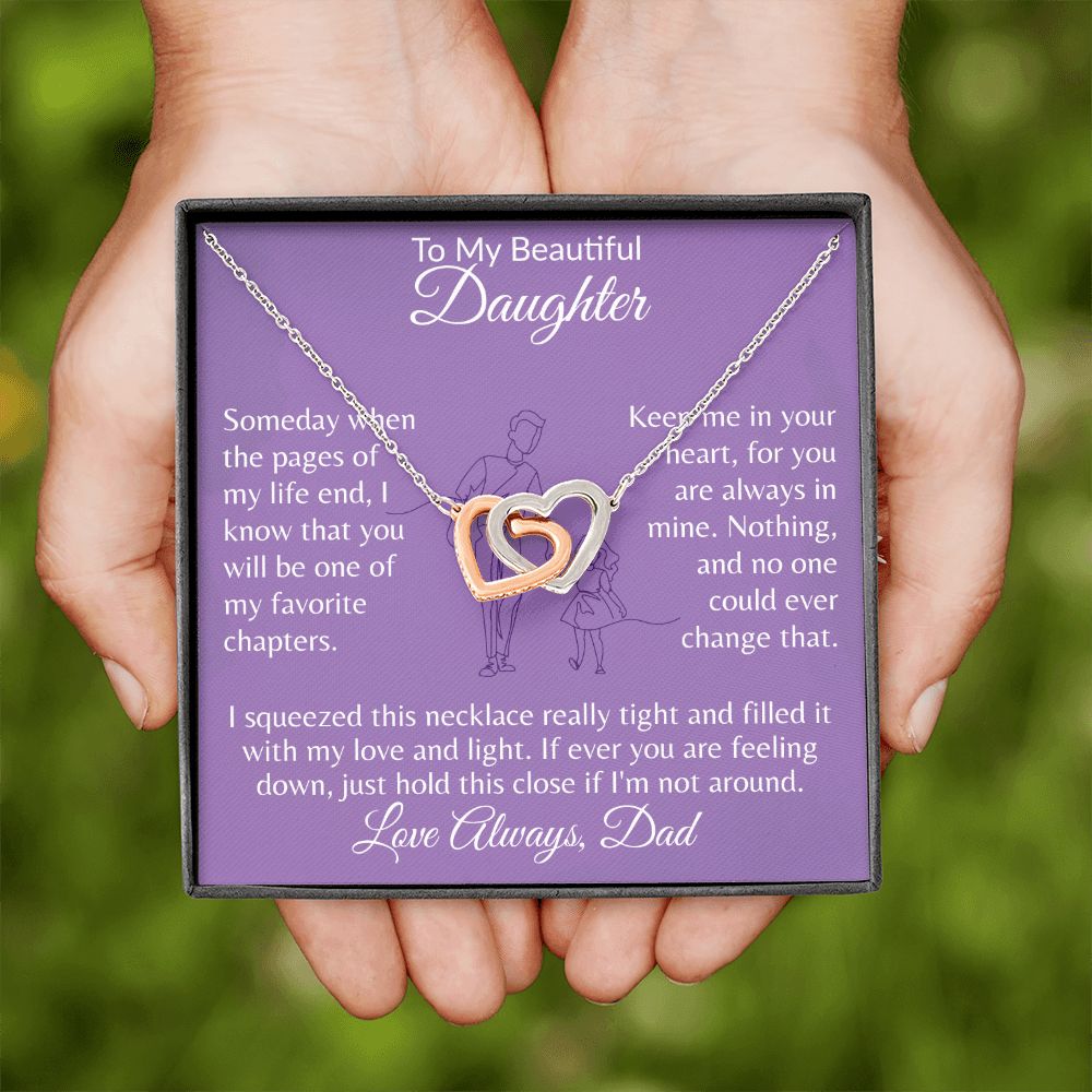 To My Beautiful Daughter Ring Drawing Purple BG