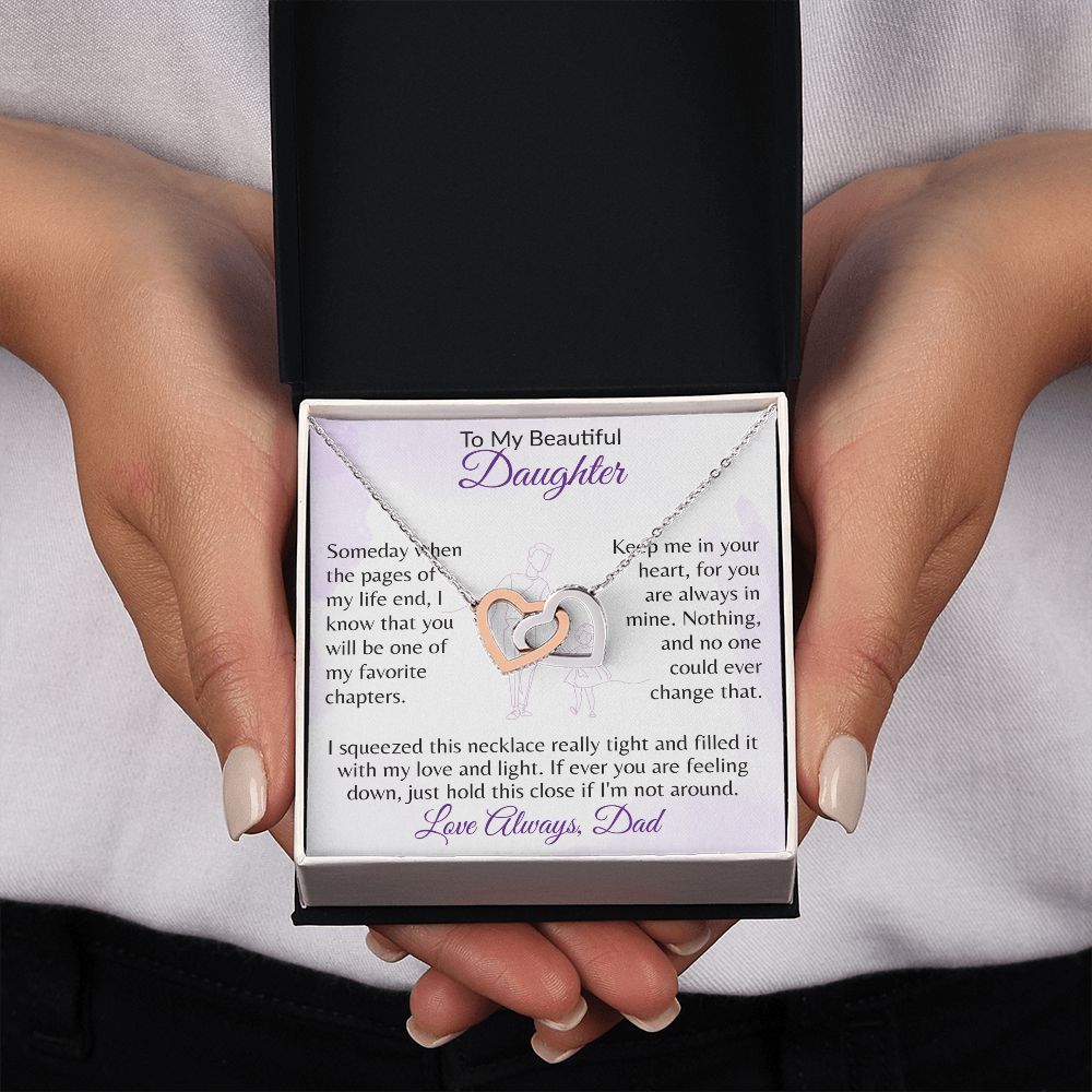 To My Beautiful Daughter Ring Drawing White BG