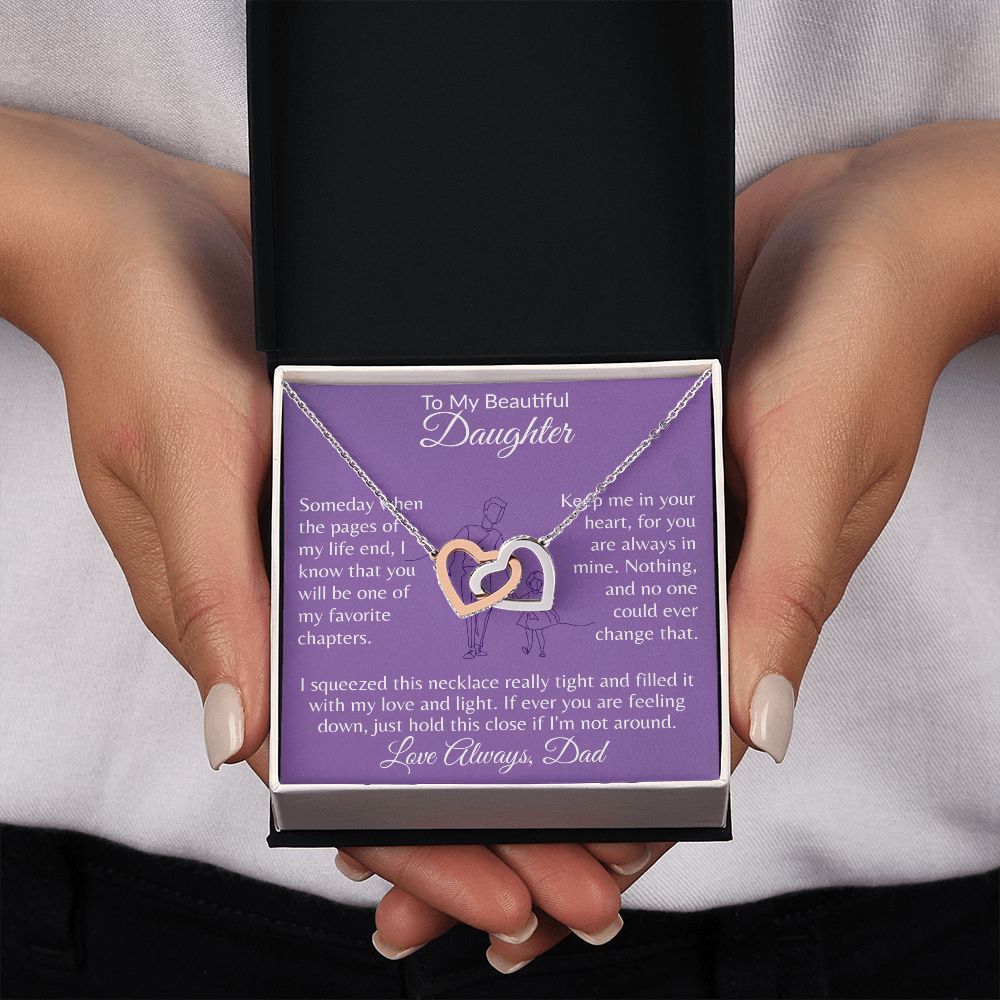 To My Beautiful Daughter Ring Drawing Purple BG