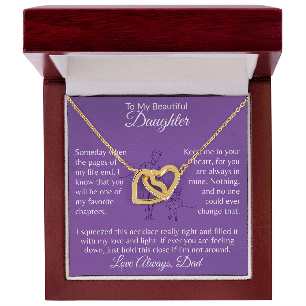 To My Beautiful Daughter Ring Drawing Purple BG