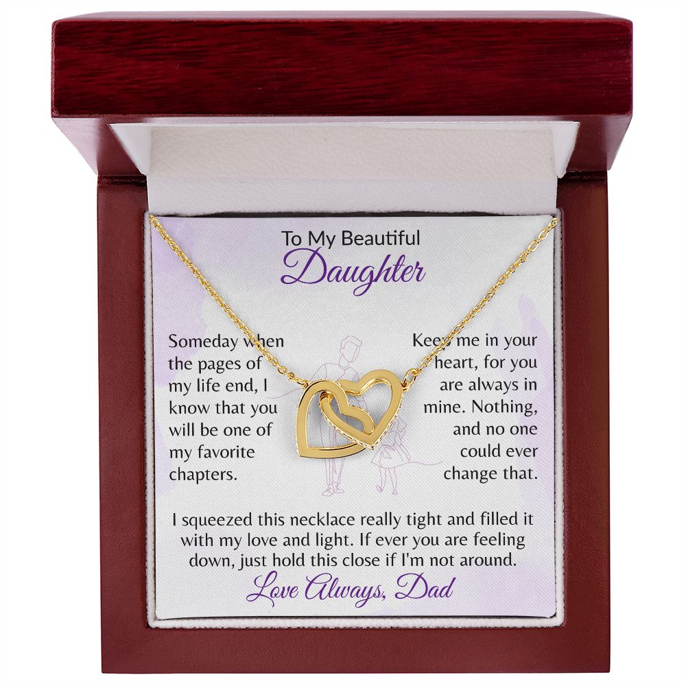 To My Beautiful Daughter Ring Drawing White BG