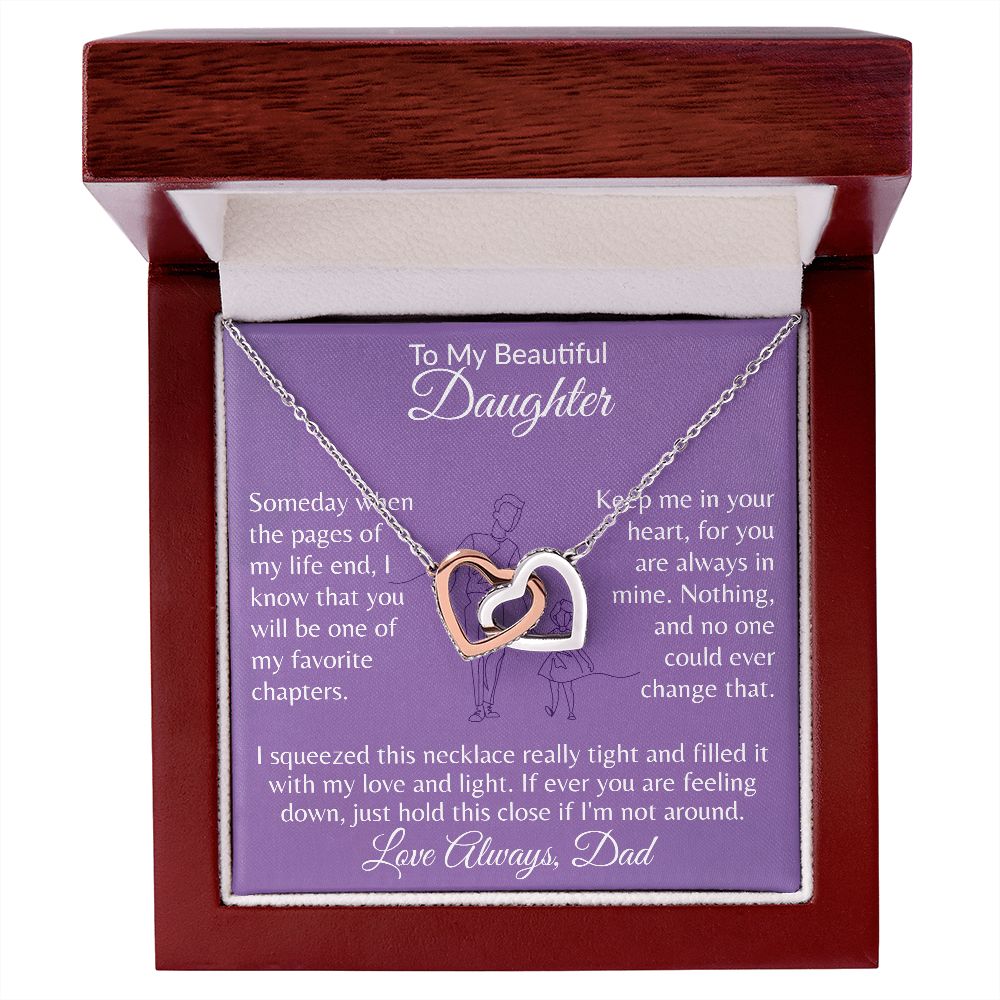 To My Beautiful Daughter Ring Drawing Purple BG