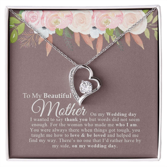 To My Beautiful Mom | Thank You - Forever Love Necklace