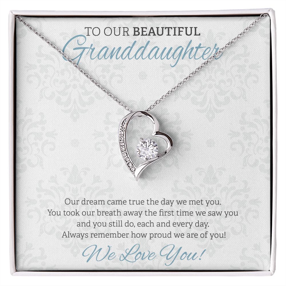To Our Beautiful Granddaughter White BG