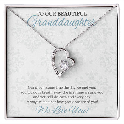 To Our Beautiful Granddaughter White BG