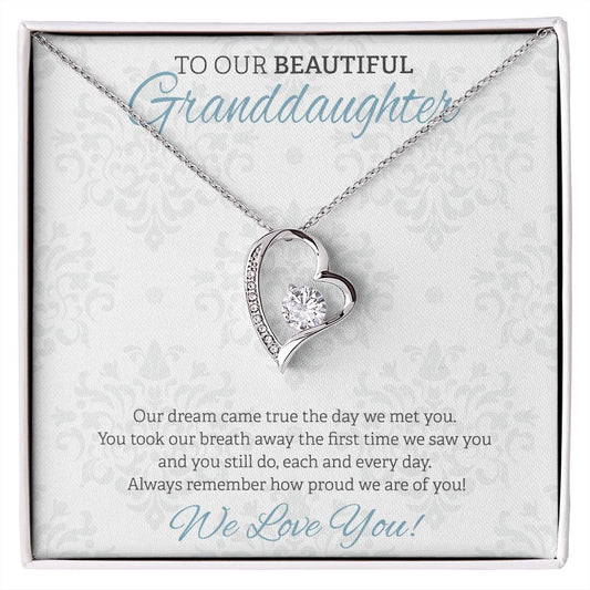 To Our Beautiful Granddaughter White BG