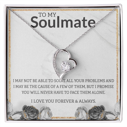 To My Soulmate Roses White BG