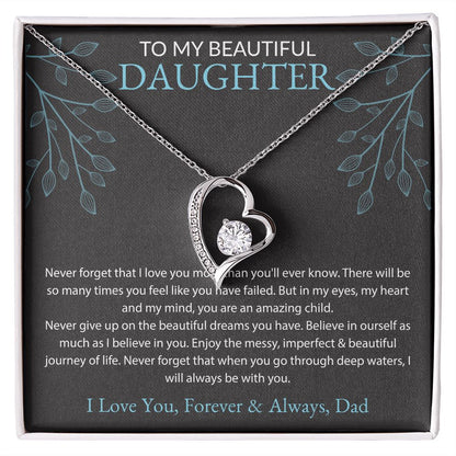To My Beautiful Daughter, Dad Black BG