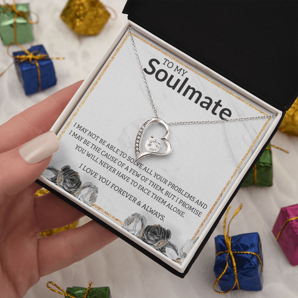 To My Soulmate Roses White BG