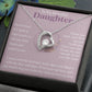 To My Beautiful Daughter Ring with Flowers LightPurple BG