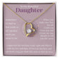 To My Beautiful Daughter Ring with Flowers LightPurple BG