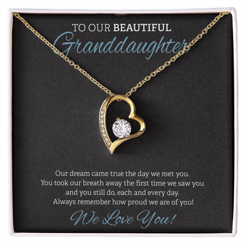 To Our Beautiful Granddaughter Black BG