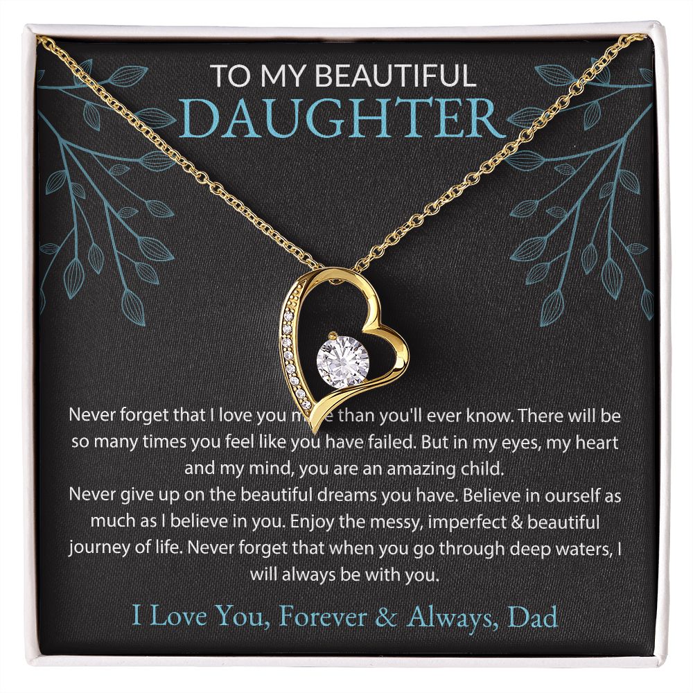 To My Beautiful Daughter, Dad Black BG