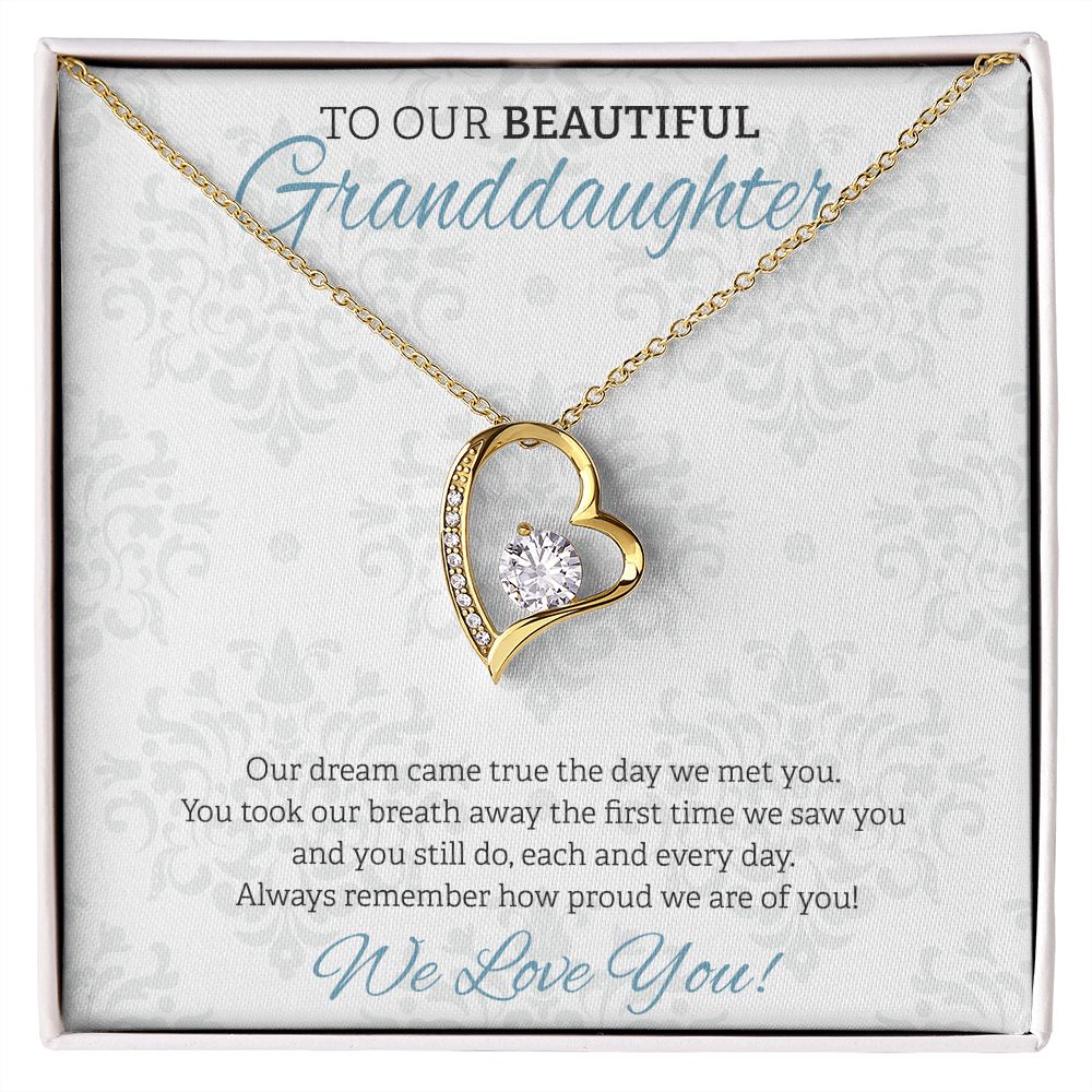 To Our Beautiful Granddaughter White BG