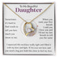 To My Beautiful Daughter Ring with Flowers White BG