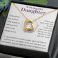 To My Beautiful Daughter Ring with Flowers White BG